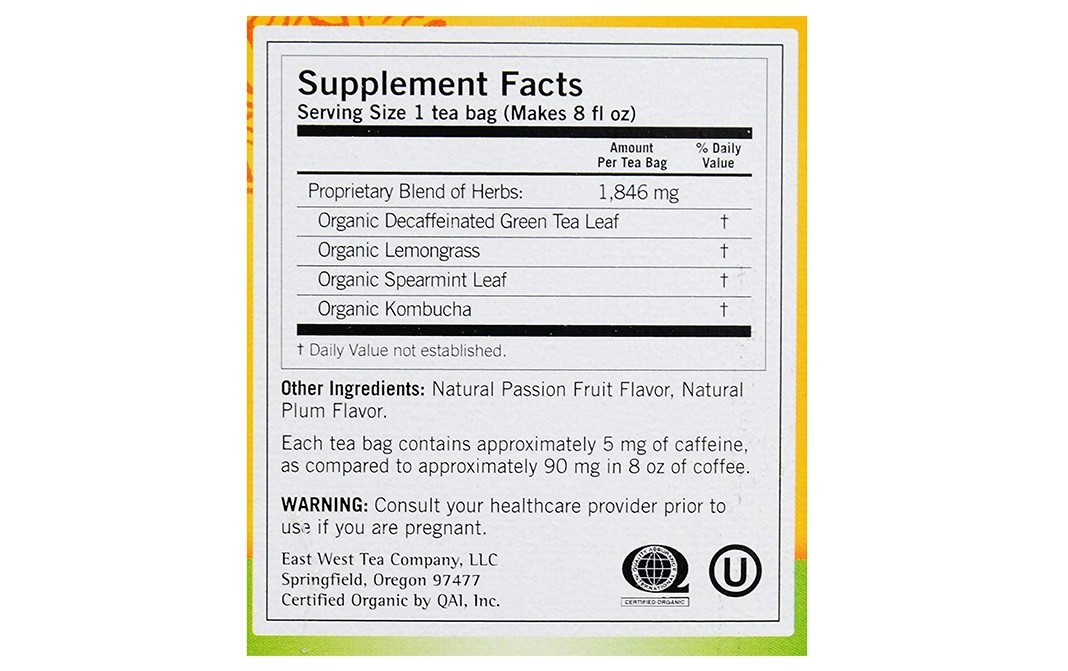 Yogi Green Tea Kombucha Decaf Green Tea   Box  16 pcs